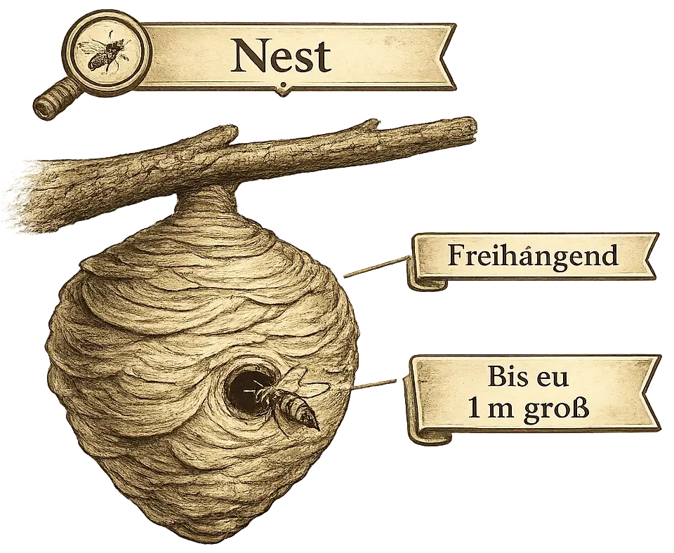 Nest der Asiatischen Hornisse