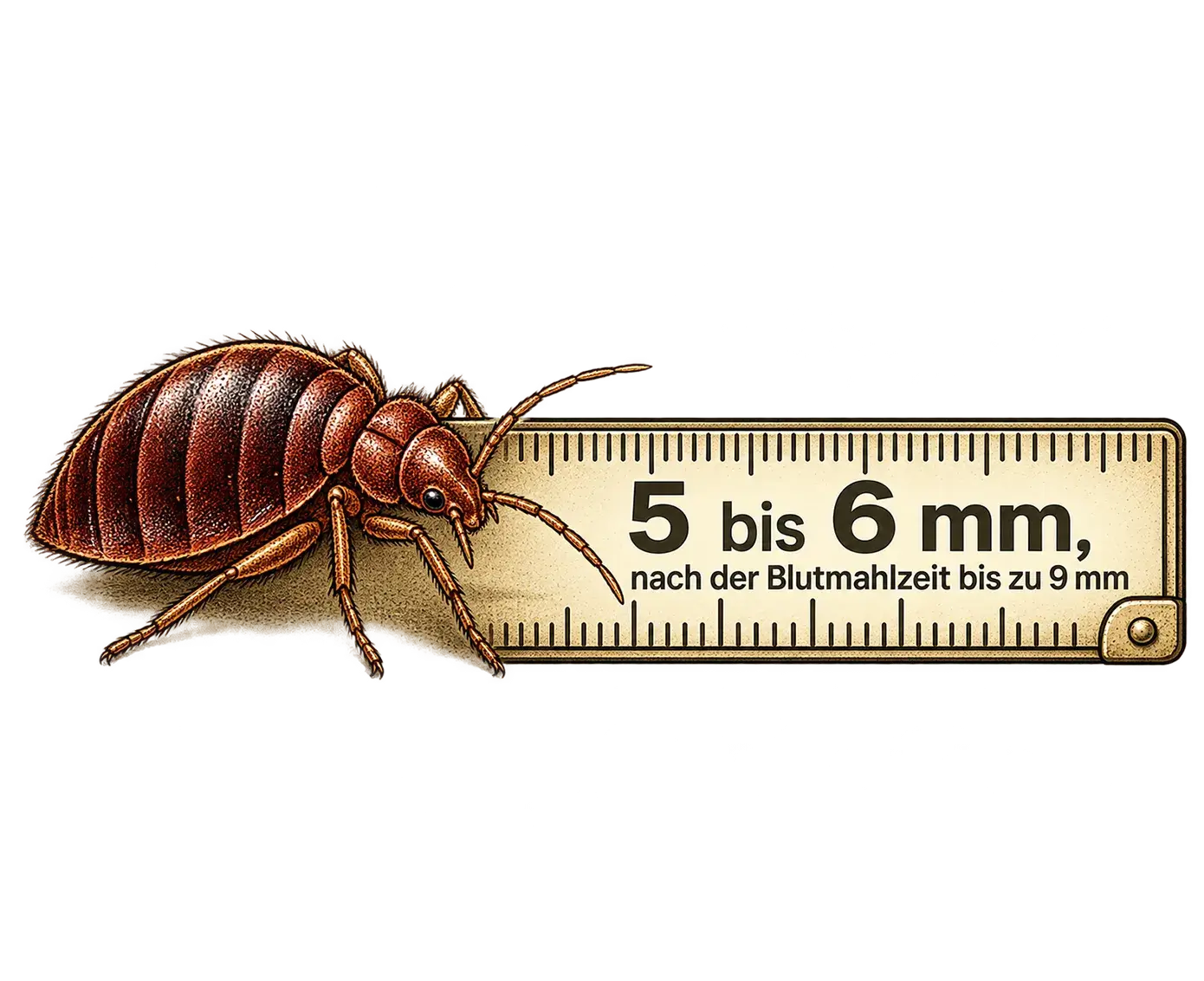 Gefahr durch Bettwanzen, Illustration