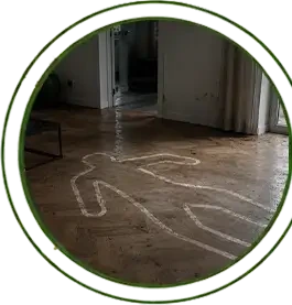 Desinfektion eines Tatorts bei der Tatortreinigung